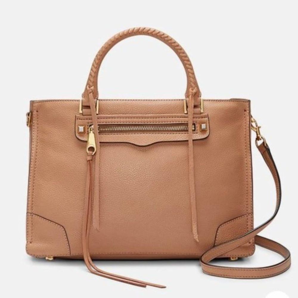 Rebecca Minkoff FS Tan Regan Satchel Tote in Almond